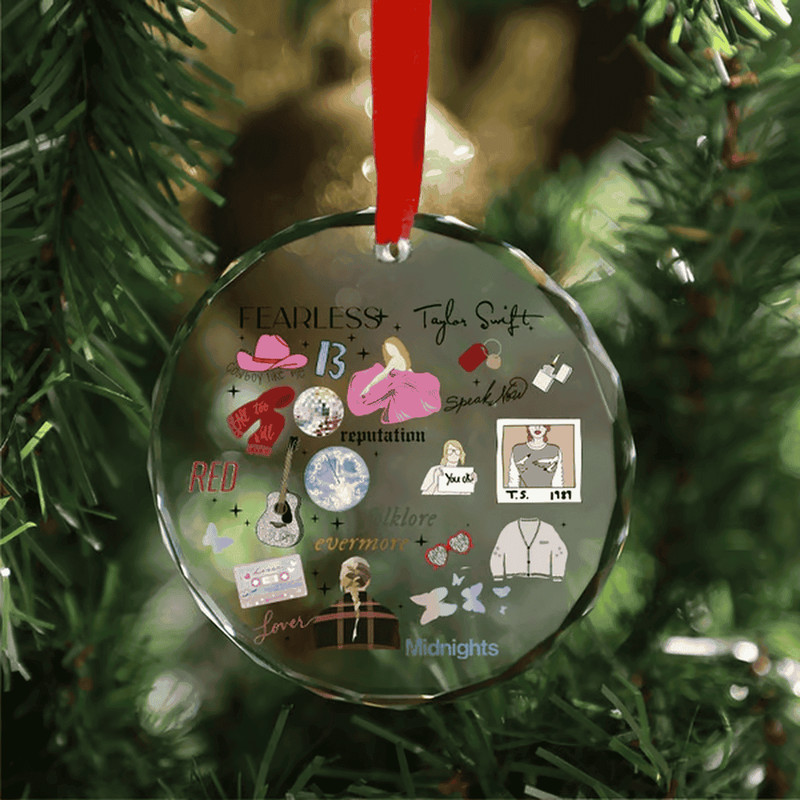650- Taylor Swift faces Eras Tour 2023 Christmas Ornament, Personalized with tour date or personal-image.png
