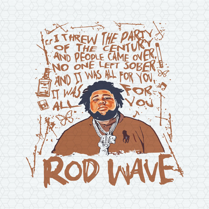 Rapper Rod Wave I Threw The Party PNG.jpeg