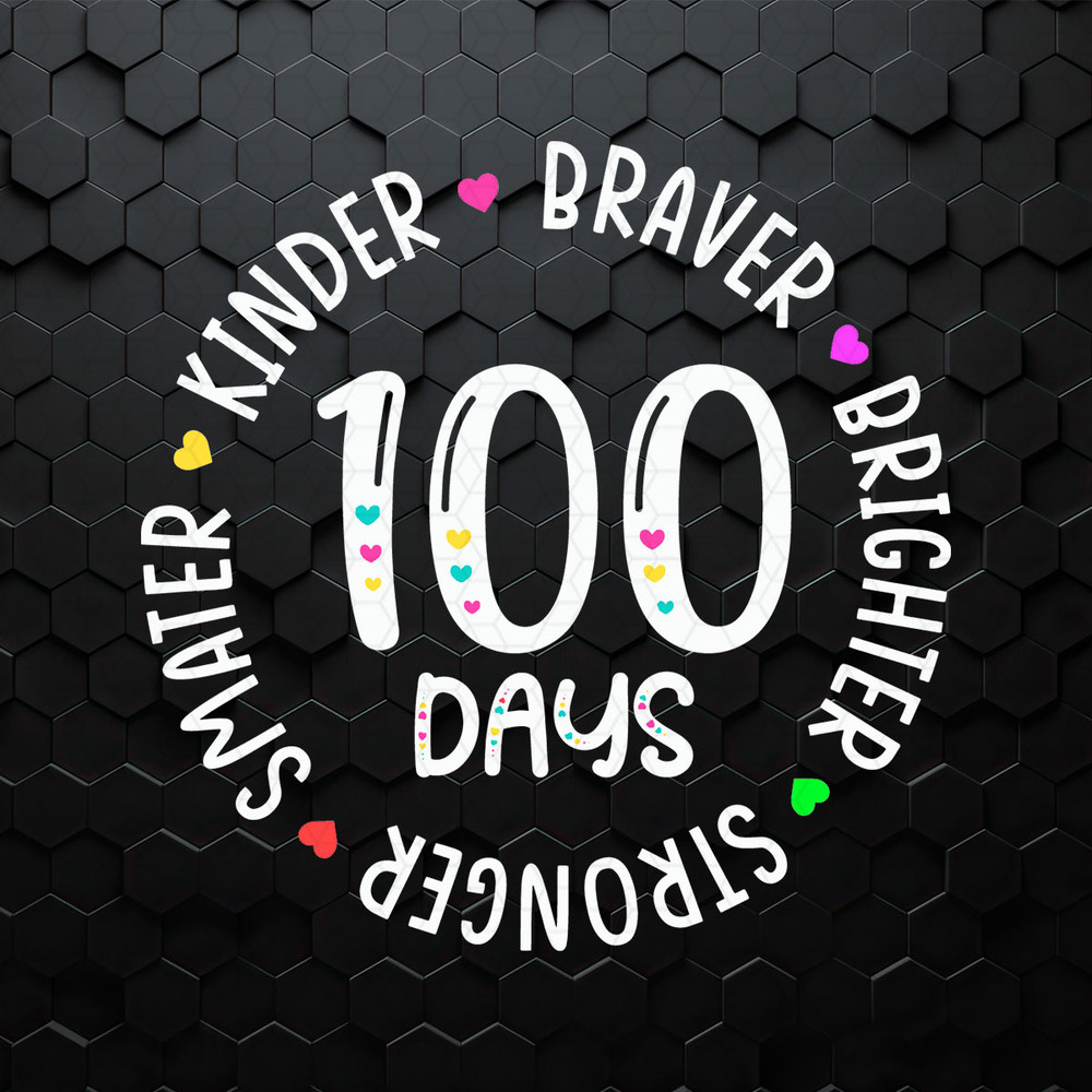100 Days Teacher Smarter Kinder Braver SVG.jpeg
