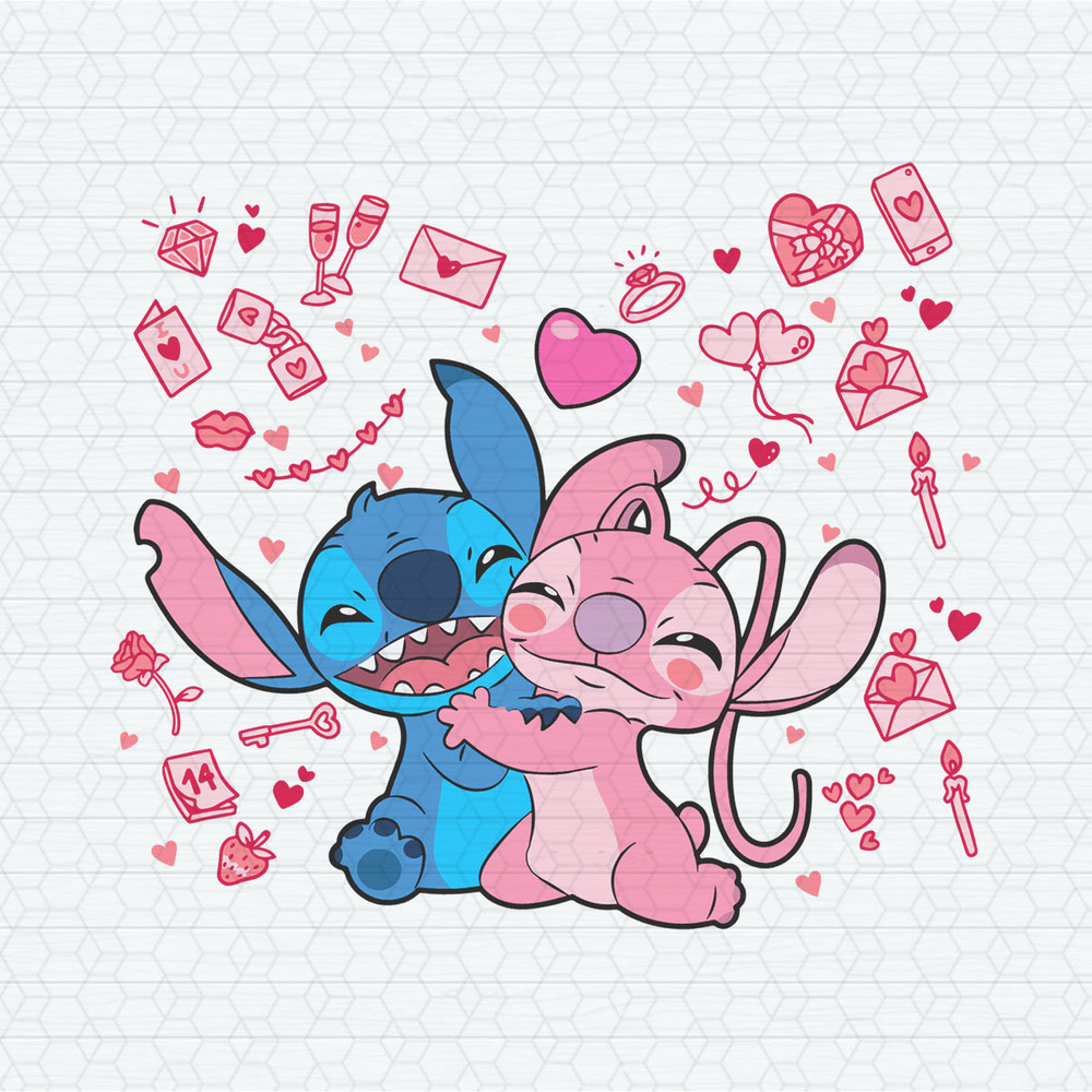 Vintage Disney Lilo And Stitch Hug Couple Valentine SVG.jpeg