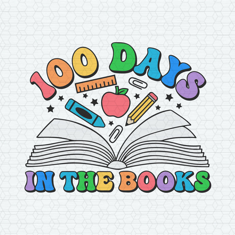 Retro 100 Days In The Books SVG.jpeg