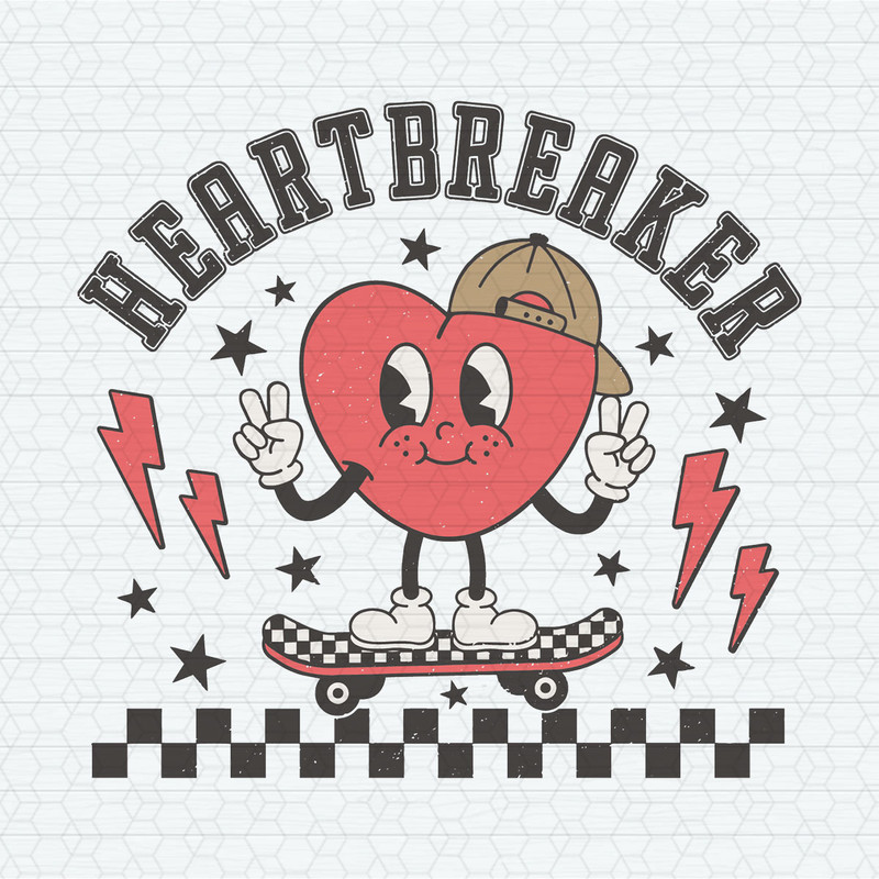 Retro Heart Breaker Happy Valentines Day SVG.jpeg