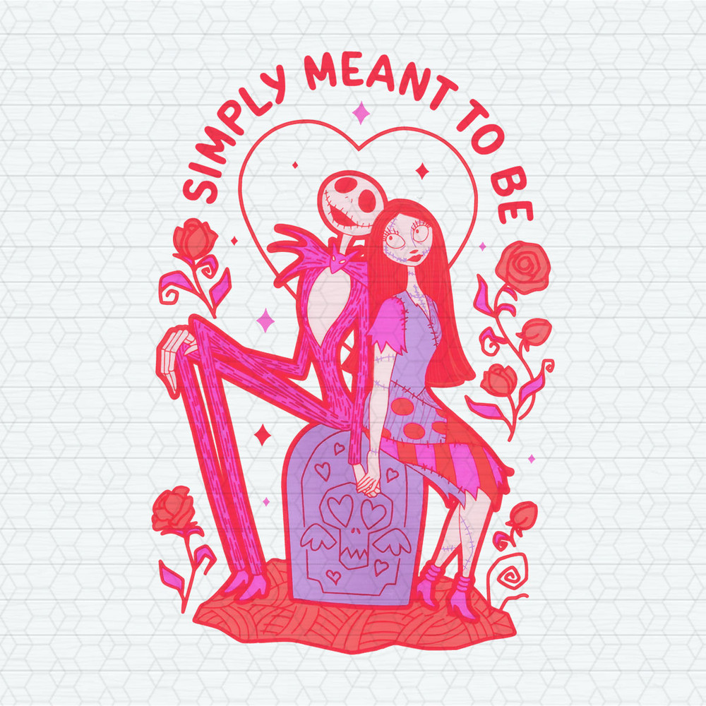 Simply Meant To Be Jack Skellington And Sally PNG.jpeg