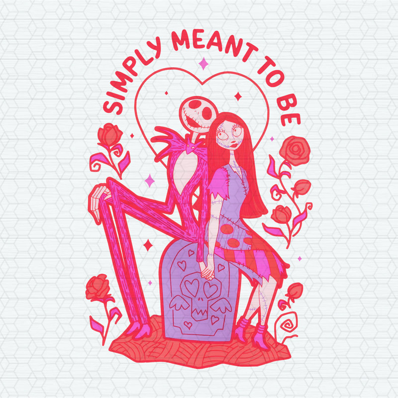 Simply Meant To Be Jack Skellington And Sally PNG.jpeg