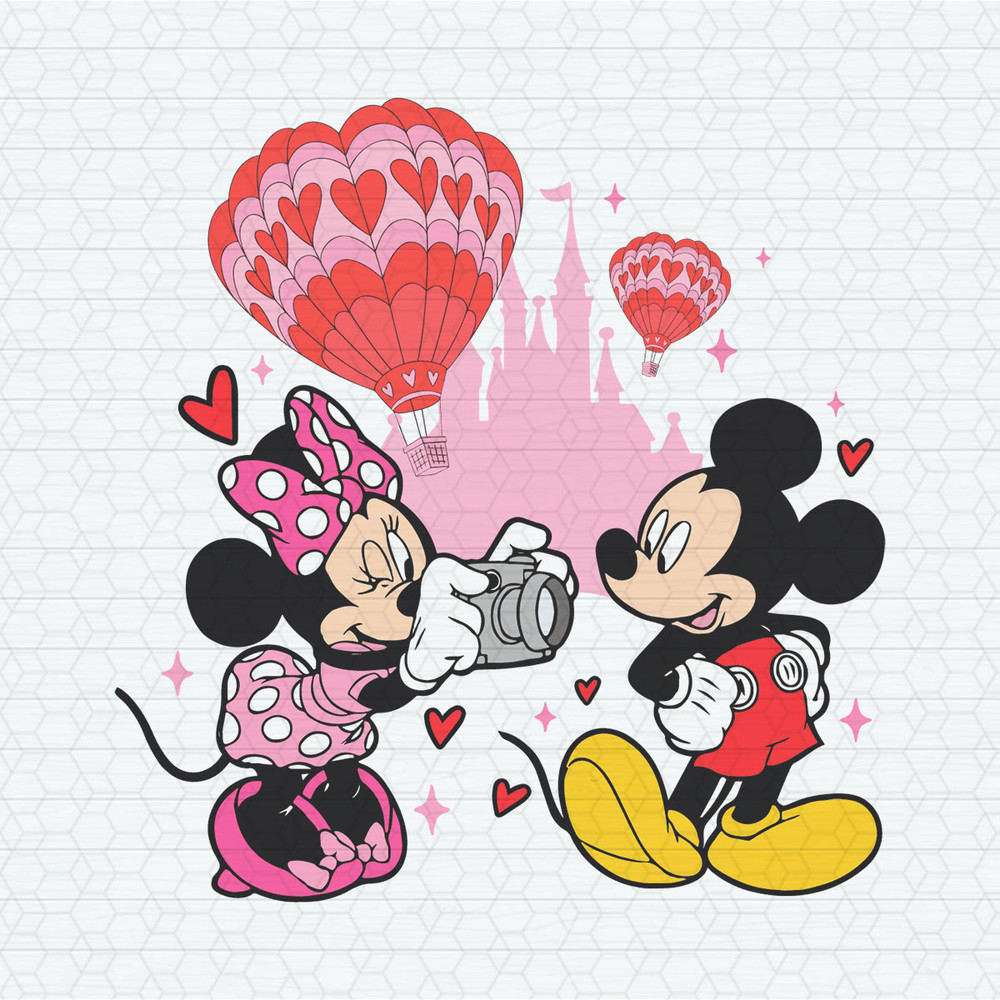 Mickey And Minnie Disney Castle Valentine SVG.jpeg