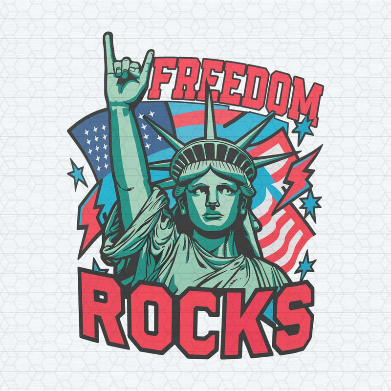 Retro Freedom Rocks Statue Of Liberty PNG.jpg
