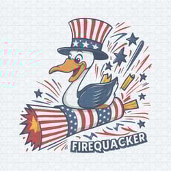 fire quacker happy independence day svg