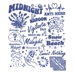 taylor swift midnights album svg graphic design file, love taylor svg