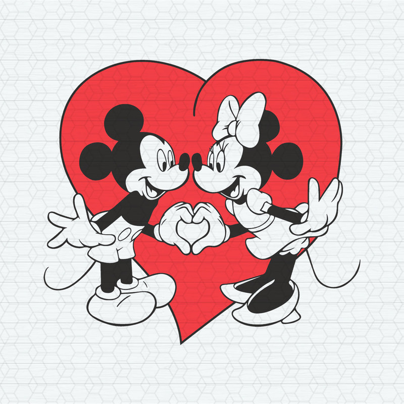 Valentine Mickey And Minnie Red Heart SVG.jpeg