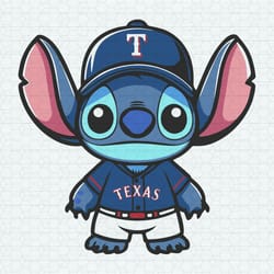 cute stitch texas rangers baseball team svg