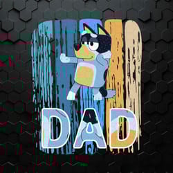 funny bluey dad dancing bandit heeler svg