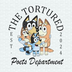 the tortured poets department bluey family svg