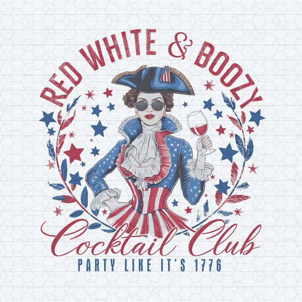 Vintage Red White And Boozy American Girl PNG.jpg