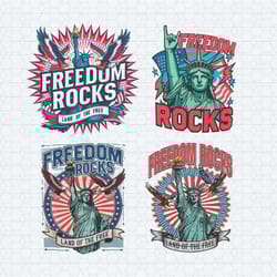 freedom rocks happy 4th of july png bundle