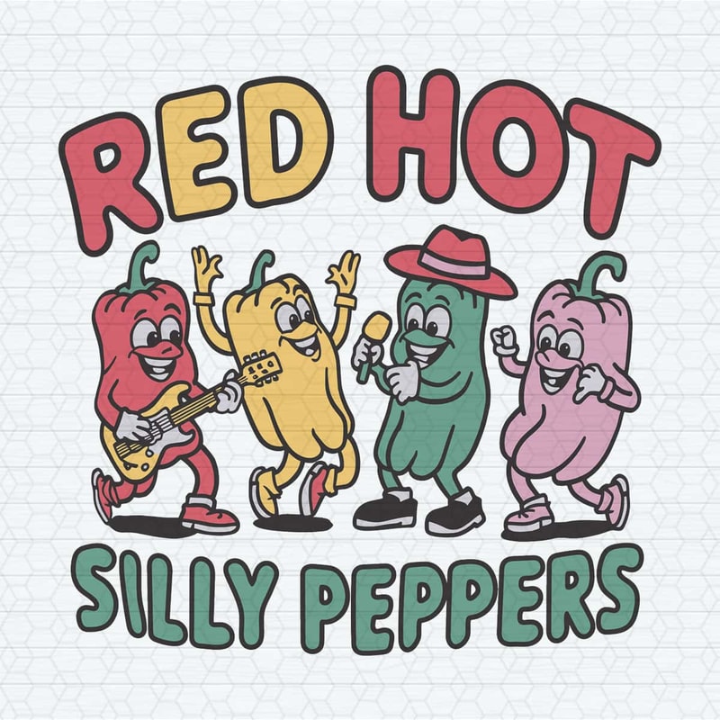 Meme Red Hot Silly Peppers Cute Chillies SVG.jpg
