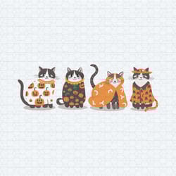 halloween cat ghost halloween cat lover autumn svg