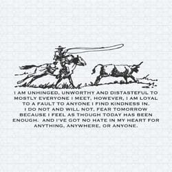 i am unhinged country music song lyrics svg