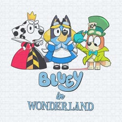 funny bluey in wonderland cartoon png