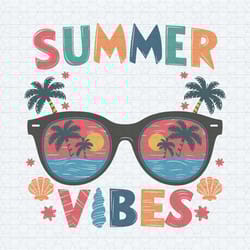 retro summer vibes glasses beach svg