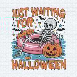 vintage just waiting for halloween svg