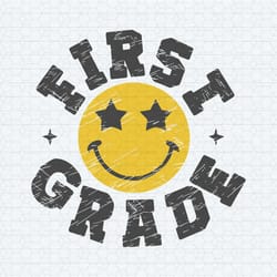 back to school first grade smile svg