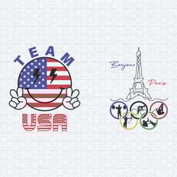 team usa bonjour paris eiffel tower svg1