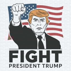 trending fight president trump raise hand svg