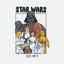 disney star wars est 1977 cartoon svg
