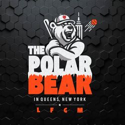 the polar bear in queens baseball svg
