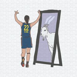 retro caitlin clark 22 mirror goat svg