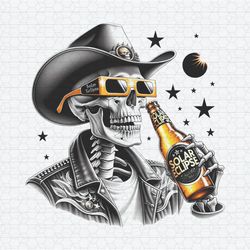 total solar eclipse 2024 skeleton beer png
