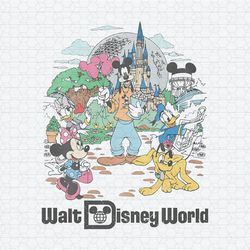 vintage walt disney world mickey and friends png