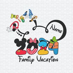 custom disney 2024 family vacation svg