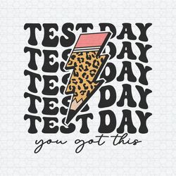 test day you got this pencil lightning bolt svg