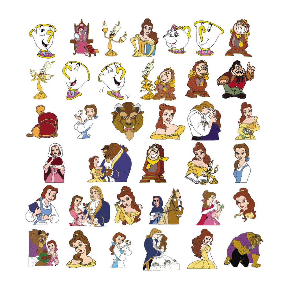 Beauty And The Beast Bundle Svg Disney Lovers Svg Princess Birthday Svg Beast Svg.jpg