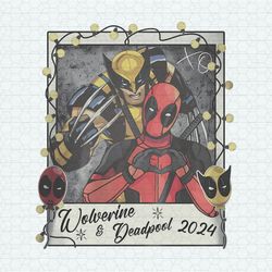 retro wolverine and deadpool 2024 png