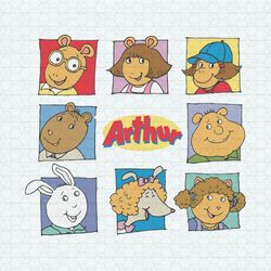 retro arthur and friends cartoon svg