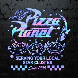 vintage pizza planet serving your local star cluster png