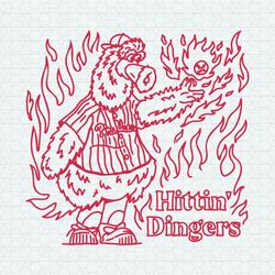 retro phillie phanatic hitting dingers svg