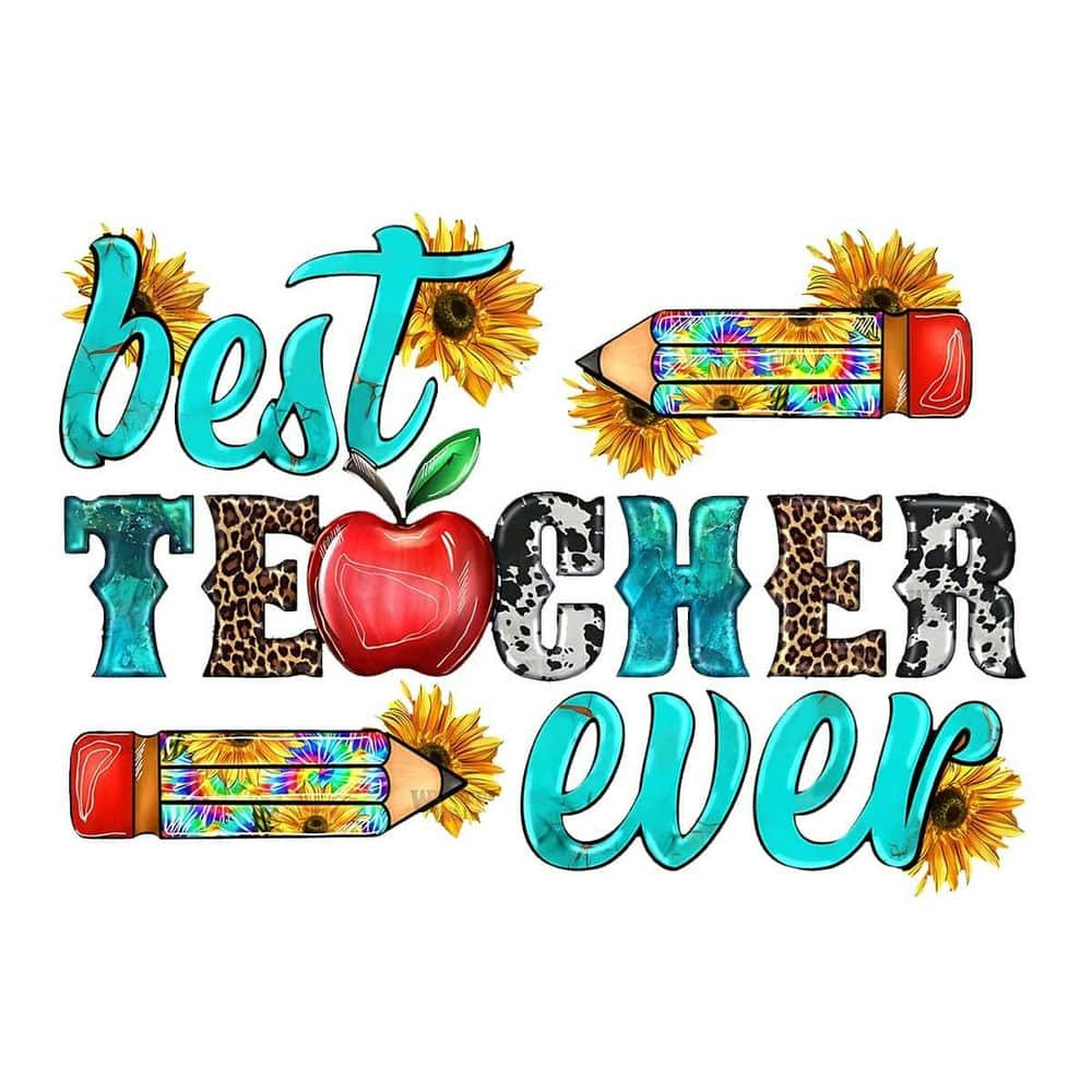 Best Teacher Ever Png Western Best Teacher Ever Png Sublimation Png Teacher Life Png.jpg
