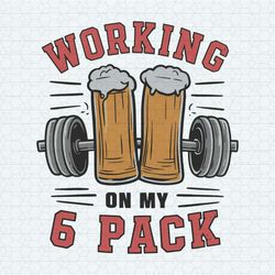working on my 6 pack beer dad svg
