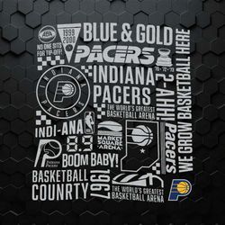 indiana pacers blue and gold svg