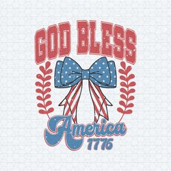 god bless america 1776 patriotic bow svg
