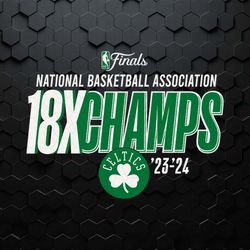 national basketball association celtics 18x champs svg