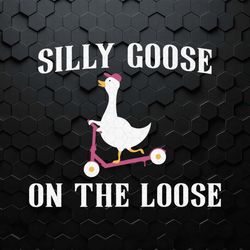 funny silly goose on the loose meme svg