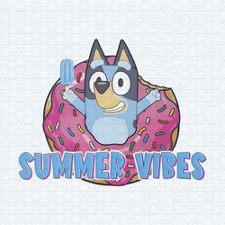 funny summer vibes bluey donut png