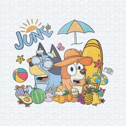 june bluey bingo summer vacay png