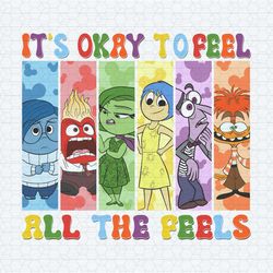 okay to feel all the feels cartoon emotions friends svg