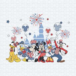 magic kingdom 4th of july disney friends png