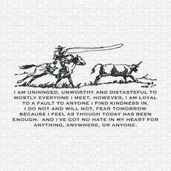 i am unhinged country music song lyrics svg